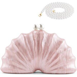 Luxury Beaded Evening Bag with Pearl Chain – Perfect for Parties and Proms